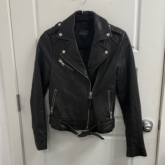 Mackage Jackets & Blazers - Mackage Black Leather Moto Jacket Size XS